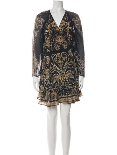 Pre-owned Camilla Silk Mini Dress In Green
