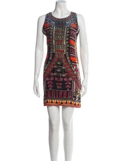 Pre-owned Camilla Silk Mini Dress In Multi
