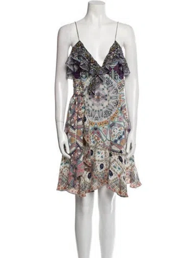 Pre-owned Camilla Silk Mini Dress In Multi