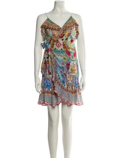 Pre-owned Camilla Silk Mini Dress In Multi