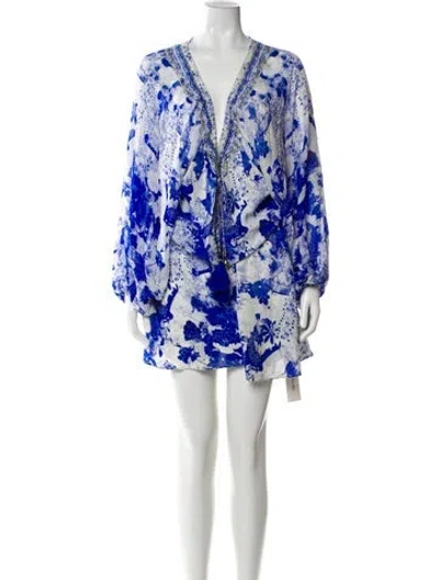 Pre-owned Camilla Silk Mini Dress In Multi