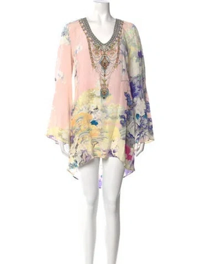 Pre-owned Camilla Silk Mini Dress In Multi