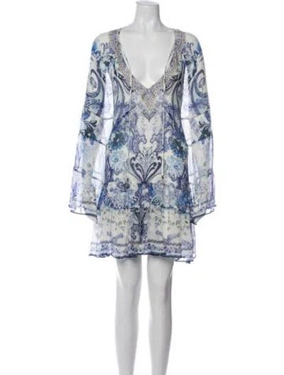 Pre-owned Camilla Silk Mini Dress In Multi