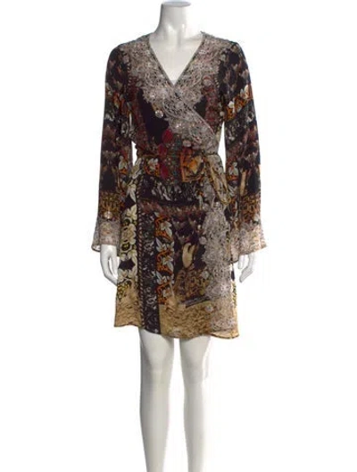 Pre-owned Camilla Silk Mini Dress In Multicolor