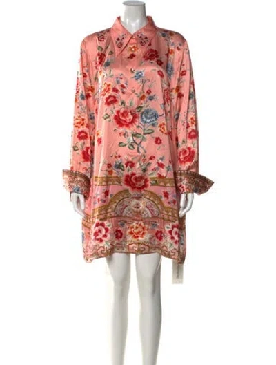 Pre-owned Camilla Silk Mini Dress In Multicolor