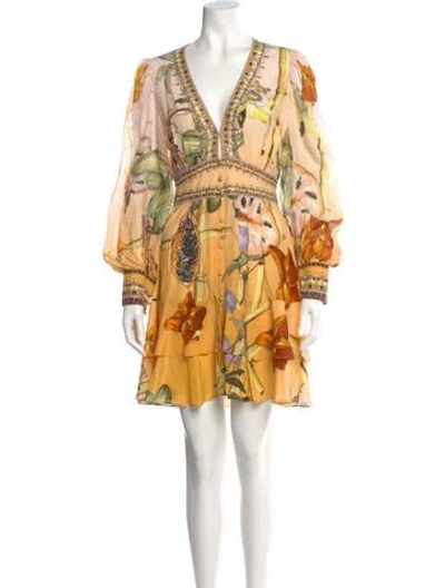 Pre-owned Camilla Silk Mini Dress In Neutral