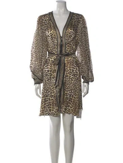 Pre-owned Camilla Silk Mini Dress In Neutral