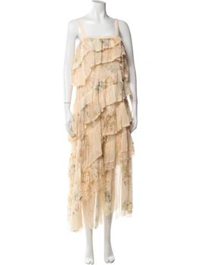 Pre-owned Camilla Silk Mini Dress In Neutrals