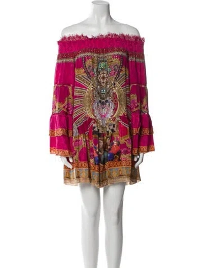 Pre-owned Camilla Silk Mini Dress In Pink