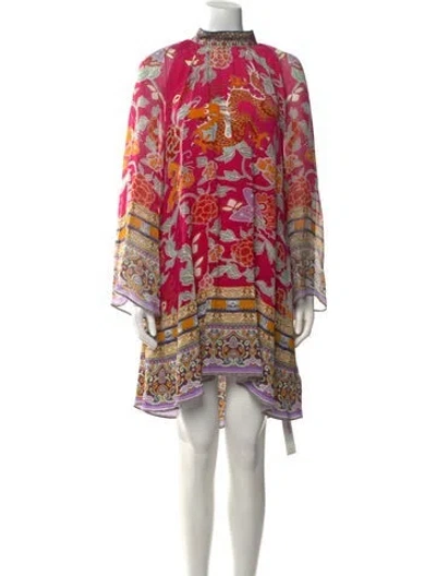 Pre-owned Camilla Silk Mini Dress In Pink