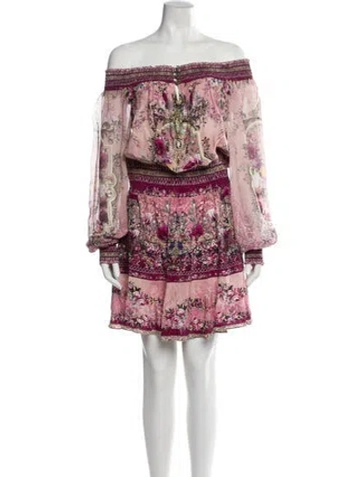 Pre-owned Camilla Silk Mini Dress In Pink