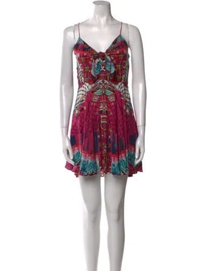 Pre-owned Camilla Silk Mini Dress In Pink