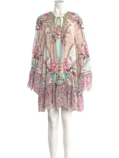 Pre-owned Camilla Silk Mini Dress In Pink