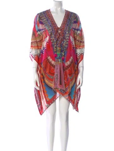 Pre-owned Camilla Silk Mini Dress In Pink