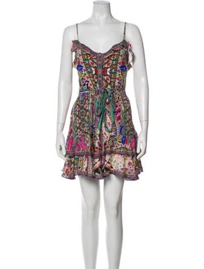 Pre-owned Camilla Silk Mini Dress In Pink