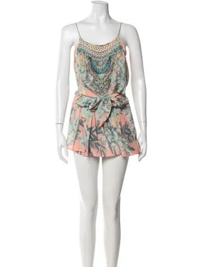 Pre-owned Camilla Silk Mini Dress In Pink
