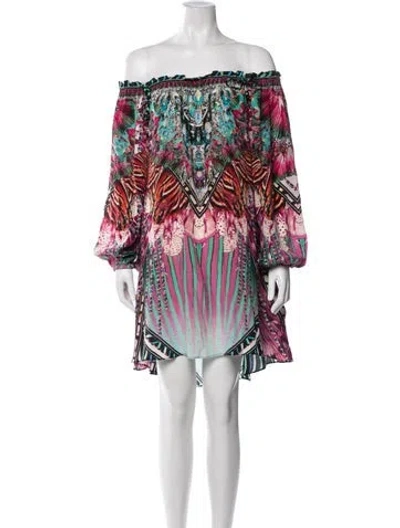Pre-owned Camilla Silk Mini Dress In Pink