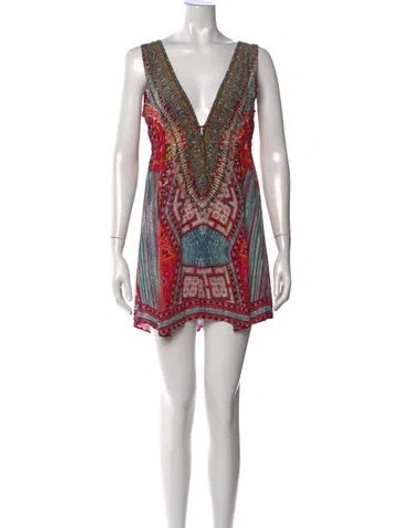 Pre-owned Camilla Silk Mini Dress In Pink