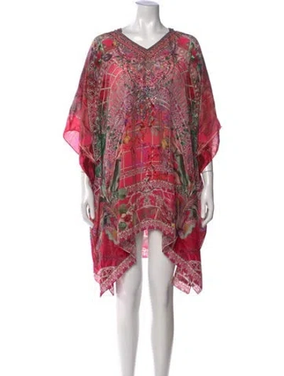 Pre-owned Camilla Silk Mini Dress In Pink