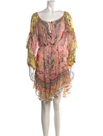 Pre-owned Camilla Silk Mini Dress In Pink