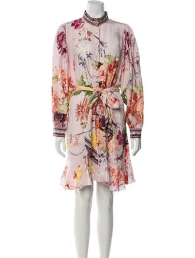 Pre-owned Camilla Silk Mini Dress In Pink