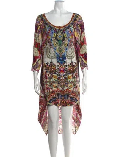 Pre-owned Camilla Silk Mini Dress In Pink