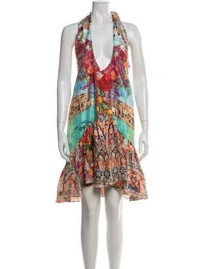 Pre-owned Camilla Silk Mini Dress In Pink