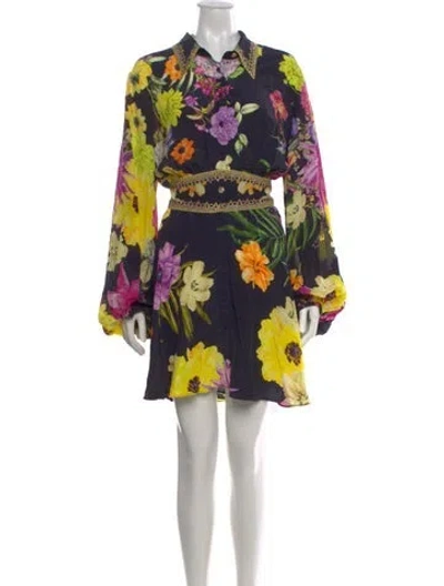 Pre-owned Camilla Silk Mini Dress In Purple