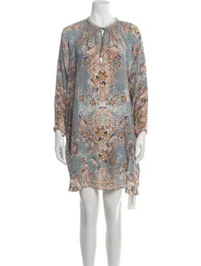 Pre-owned Camilla Silk Mini Dress In Purple