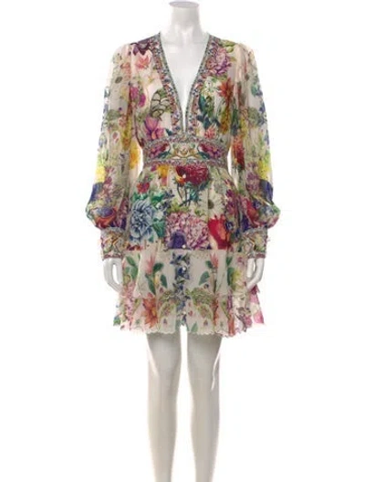 Pre-owned Camilla Silk Mini Dress In Purple
