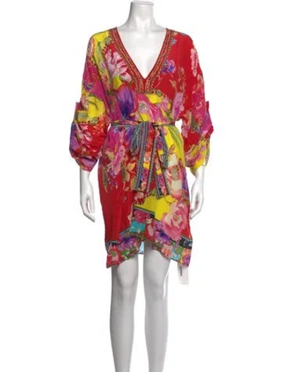 Pre-owned Camilla Silk Mini Dress In Red