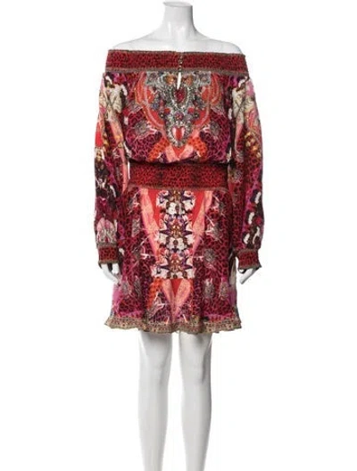 Pre-owned Camilla Silk Mini Dress In Red
