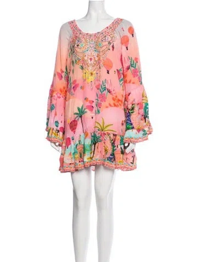 Pre-owned Camilla Silk Mini Dress In Red
