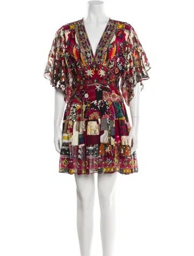 Pre-owned Camilla Silk Mini Dress W/ Tags