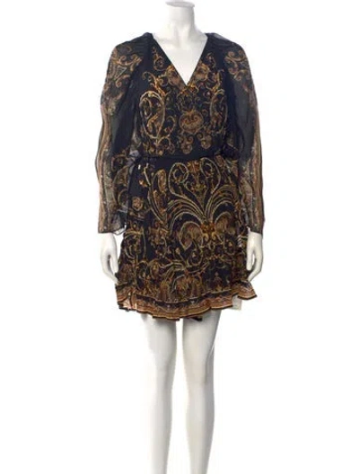 Pre-owned Camilla Silk Mini Dress W/ Tags In Black