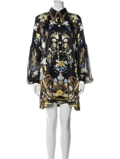 Pre-owned Camilla Silk Mini Dress W/ Tags In Blue