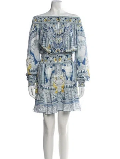 Pre-owned Camilla Silk Mini Dress W/ Tags In Blue