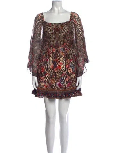 Pre-owned Camilla Silk Mini Dress W/ Tags In Brown