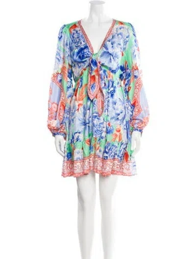 Pre-owned Camilla Silk Mini Dress W/ Tags In Green