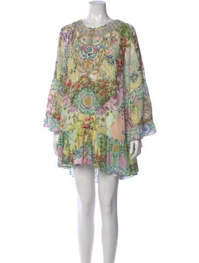Pre-owned Camilla Silk Mini Dress W/ Tags In Green