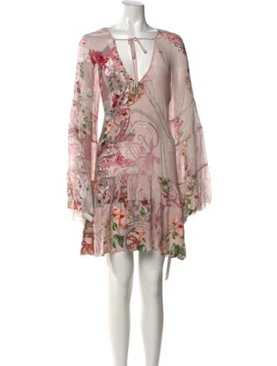 Pre-owned Camilla Silk Mini Dress W/ Tags In Multi