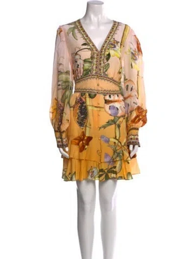 Pre-owned Camilla Silk Mini Dress W/ Tags In Neutral
