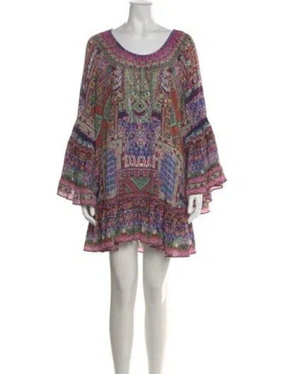 Pre-owned Camilla Silk Mini Dress W/ Tags In Purple