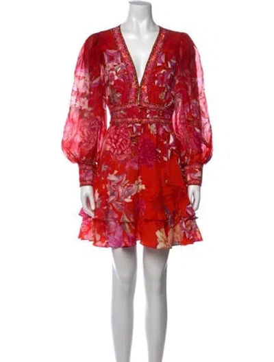 Pre-owned Camilla Silk Mini Dress W/ Tags In Red