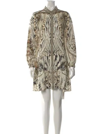 Pre-owned Camilla Silk Mini Dress W/ Tags In White