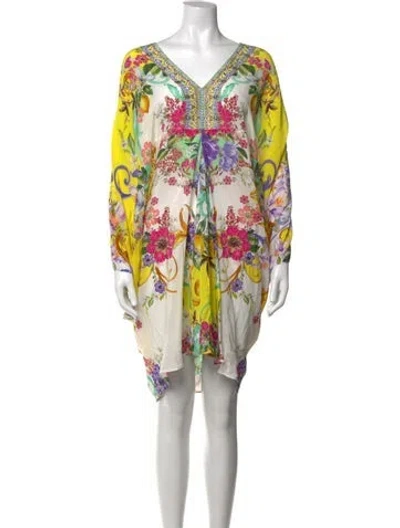 Pre-owned Camilla Silk Mini Dress W/ Tags In White
