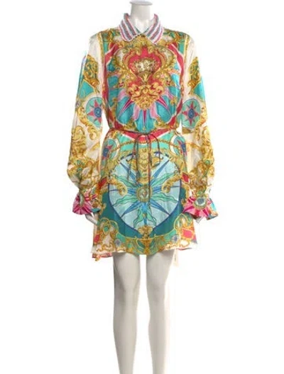 Pre-owned Camilla Silk Mini Dress W/ Tags In White