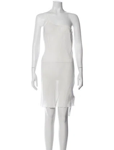 Pre-owned Camilla Silk Mini Dress In White