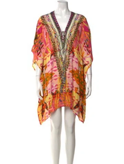 Pre-owned Camilla Silk Mini Dress In White