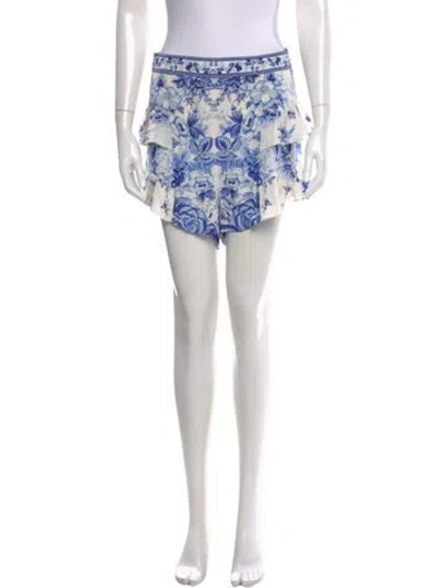 Pre-owned Camilla Silk Mini Shorts In Blue